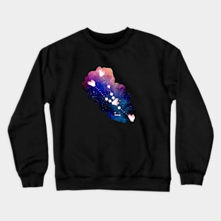 Taurus Constellation in Rose Quartz - Star Signs and Birth Stones Crewneck Sweatshirt